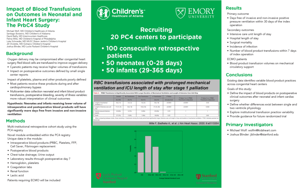 Impact of blood transfusions on Outcomes in Neonatal and Infant Heart Surgery